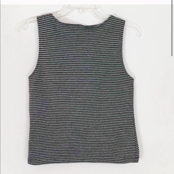 Madewell striped gray/black crossover top - Picture 4 of 5